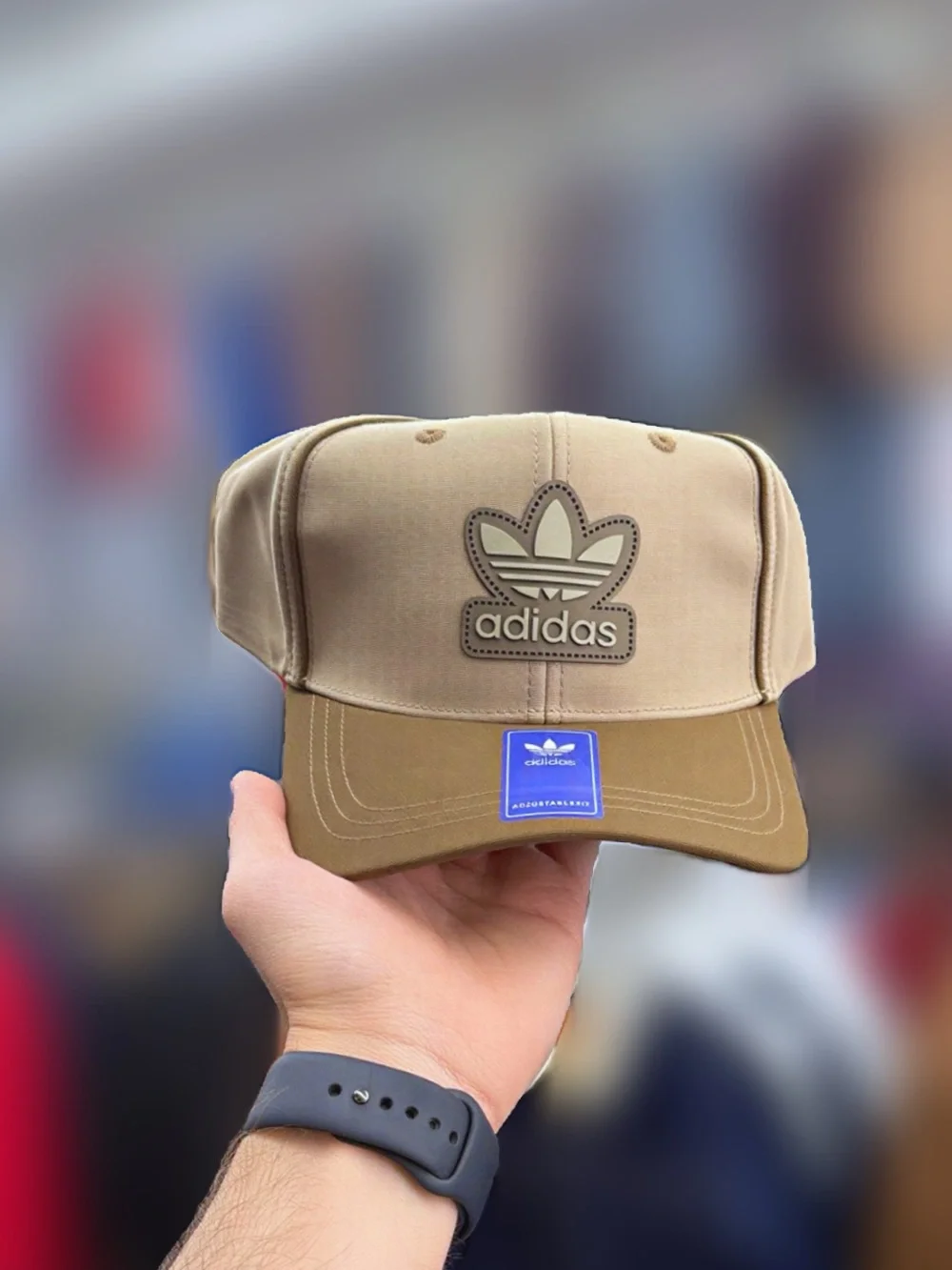 adidas Men’s Tan and Brown Trefoil Cap
